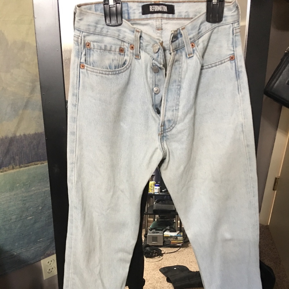 Reformation x levis high rise jean